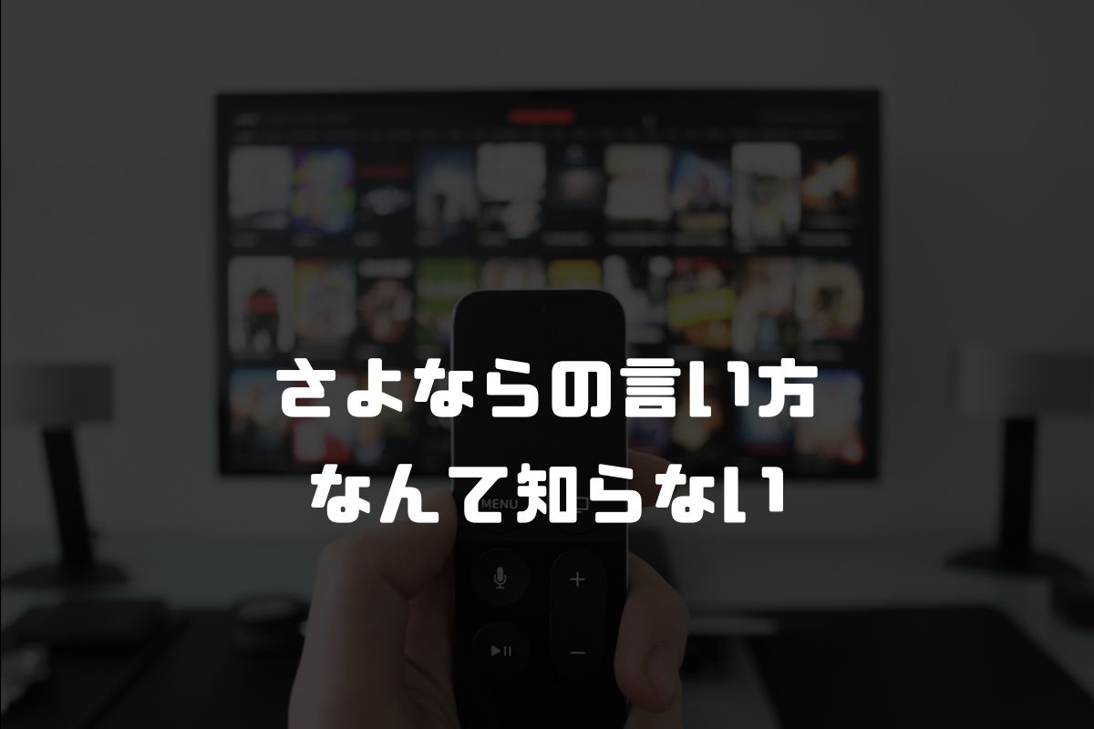 さよならの言い方なんて知らない アニメ化